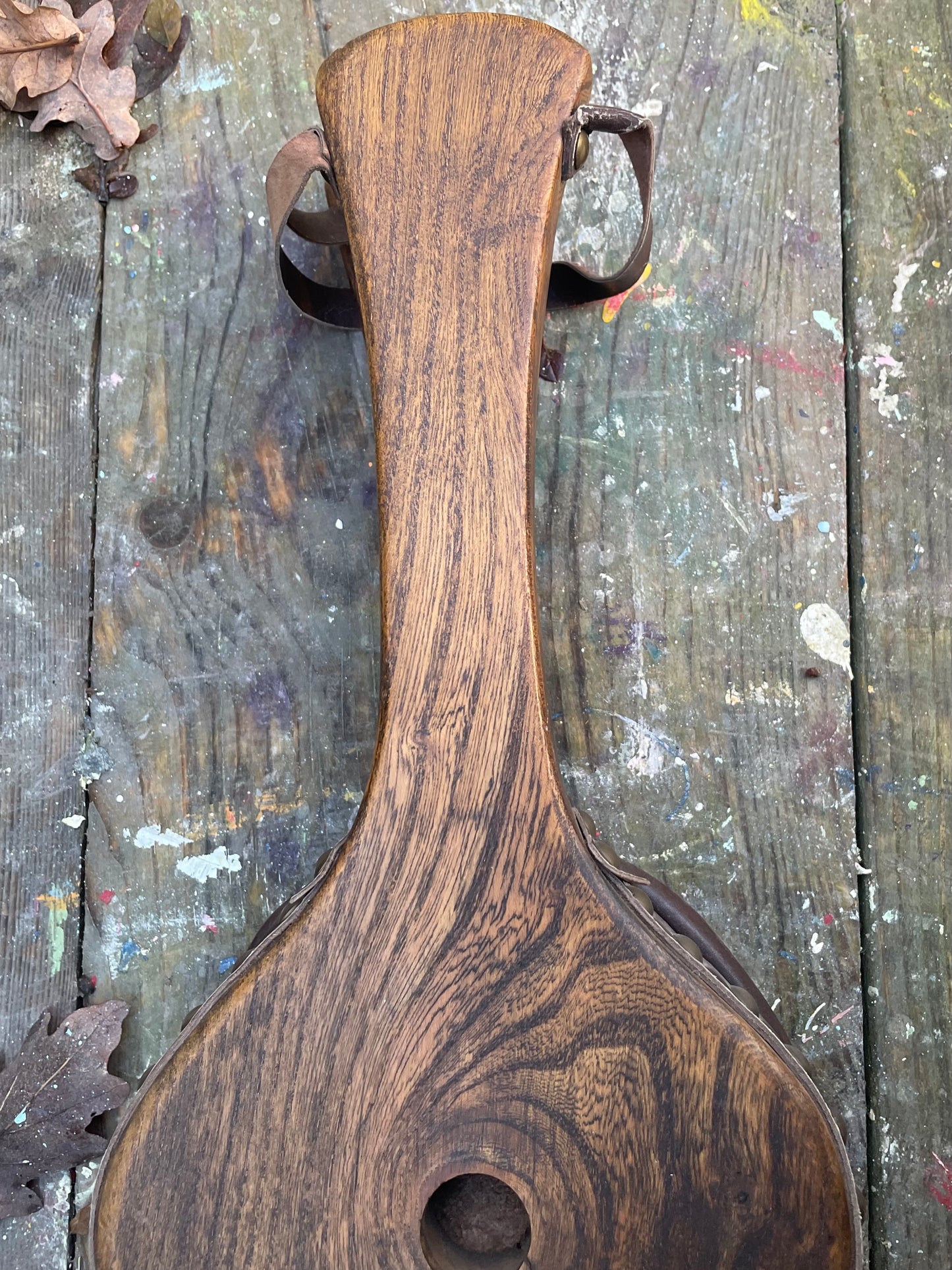 Antiqoe oak fireplace bellows