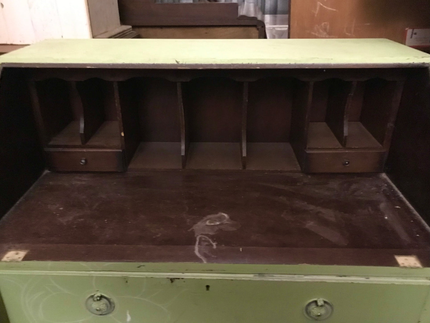 Vintage writing bureau available for painting ....price includes painting