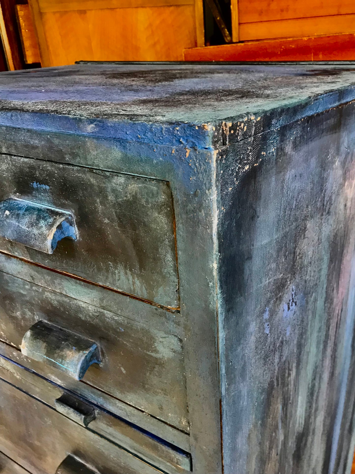 Commission for Martin - Layered painted chest of drawers