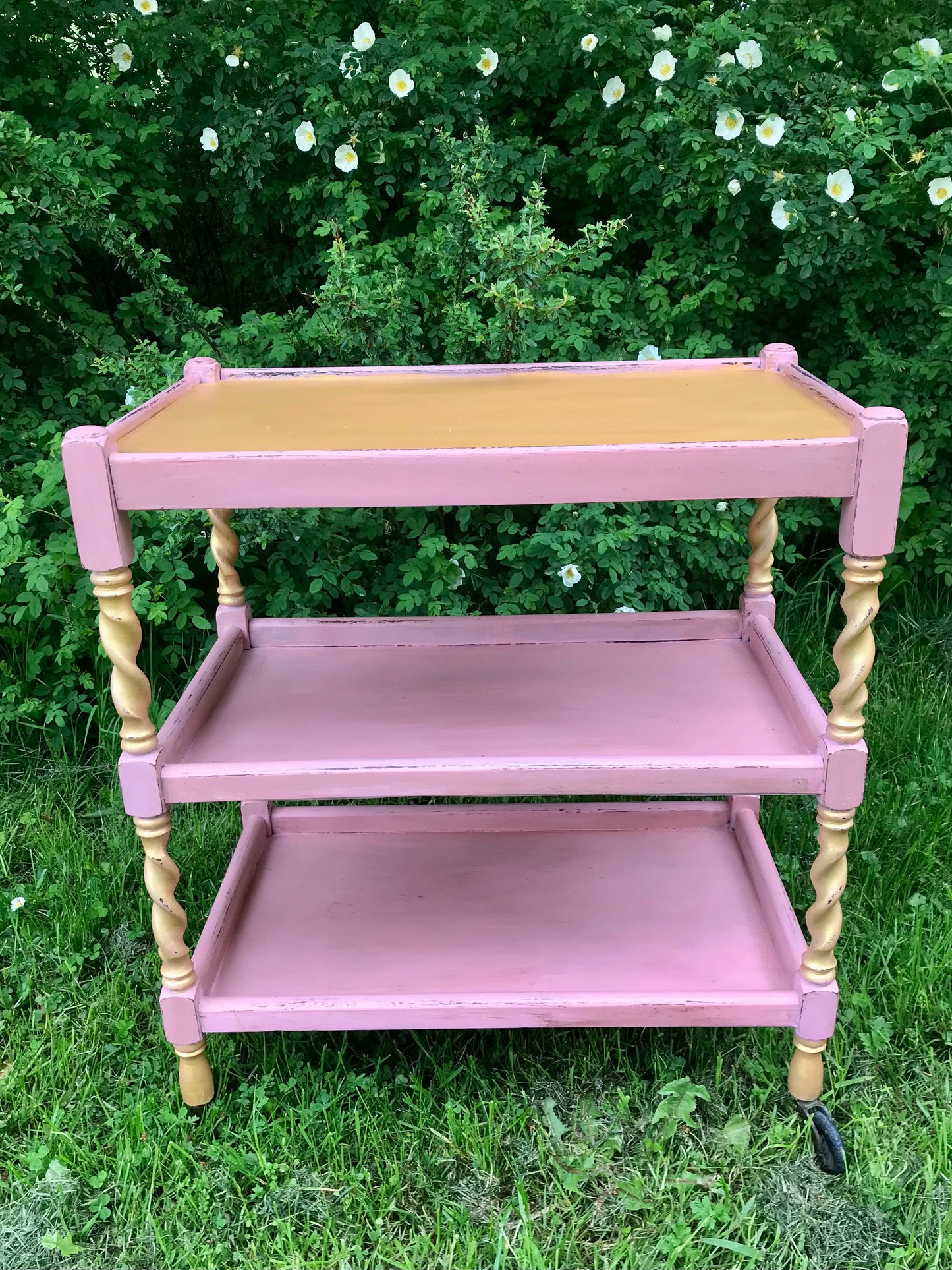 Commission for Andrea - painted drinks trolley