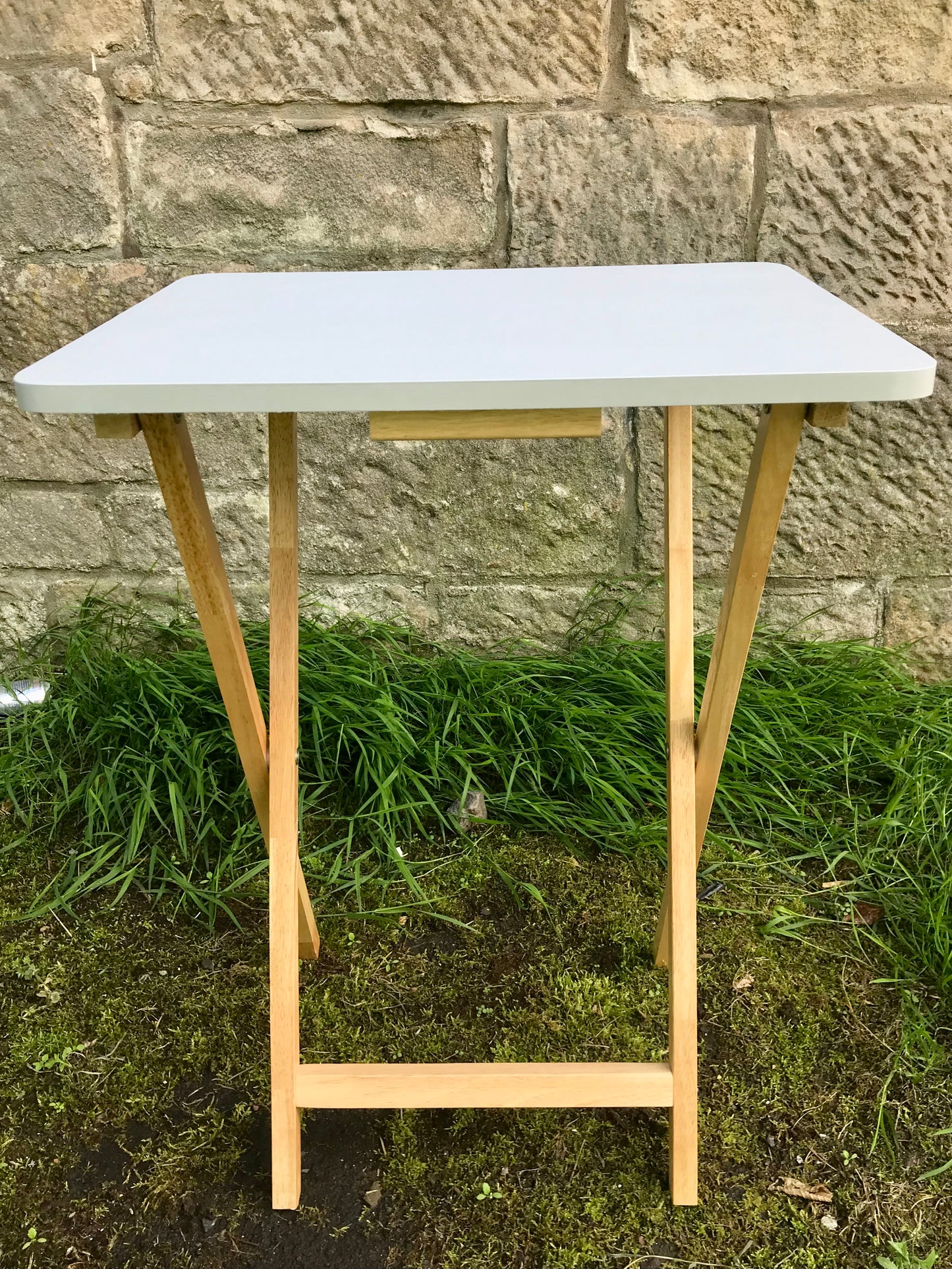 Folding side table top in Annie Sloan Chicago grey