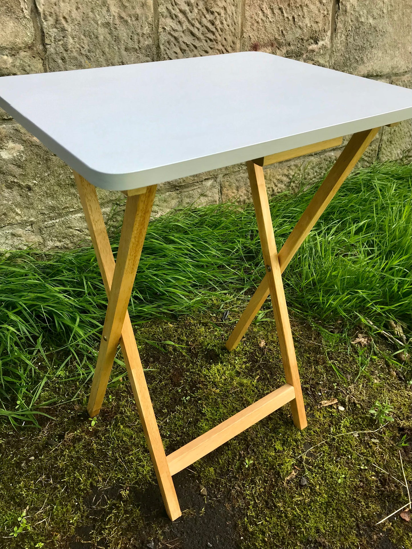 Folding side table top in Annie Sloan Chicago grey