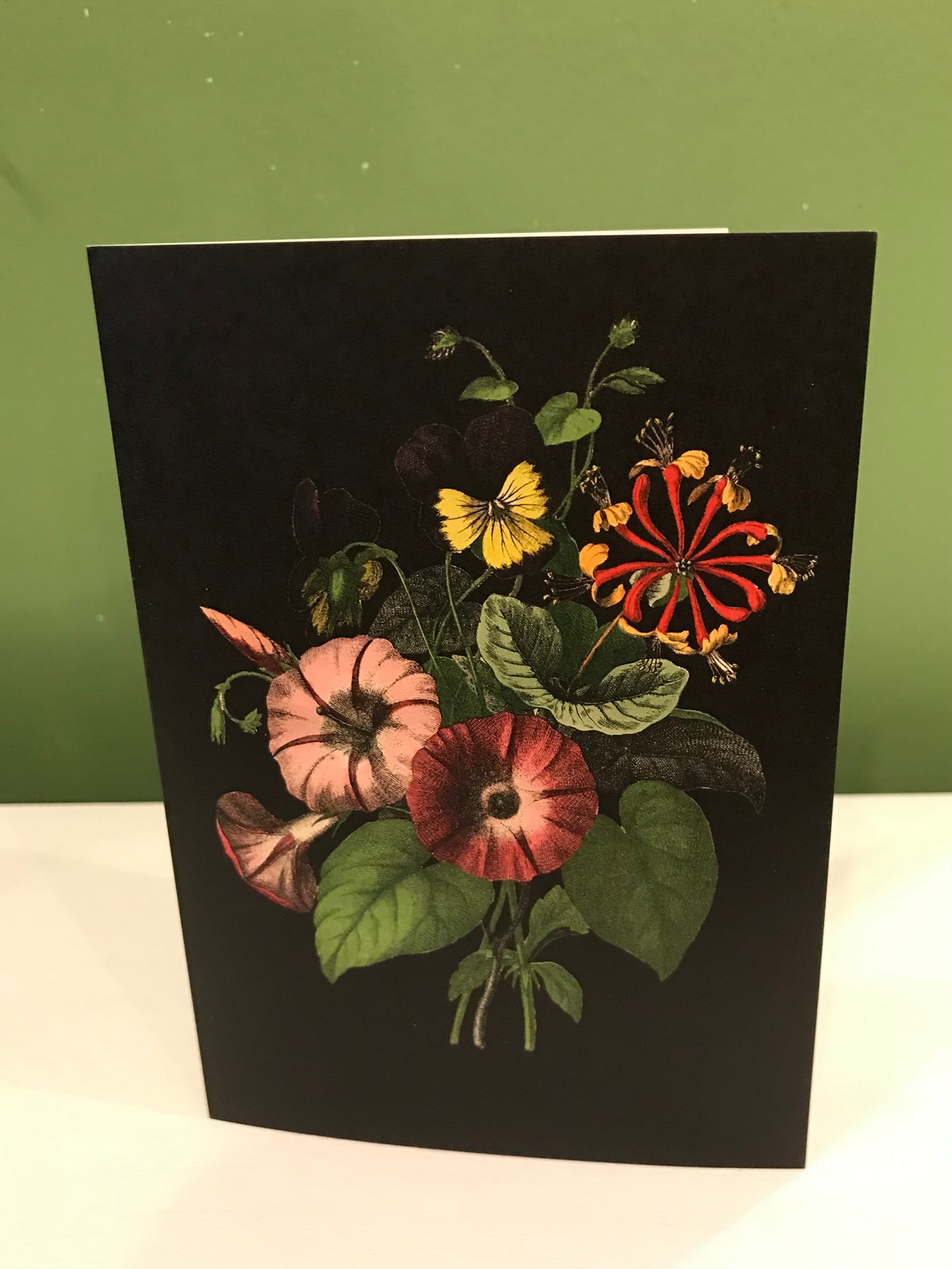 Botanical Flowers blank greetings card