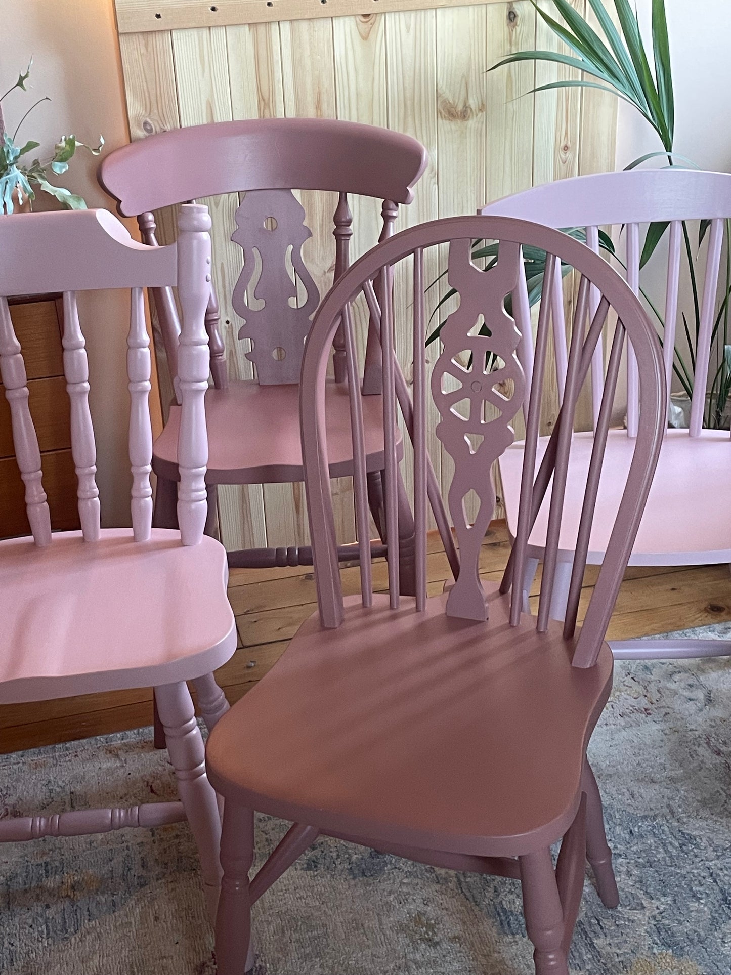Commission for Ben 12 x mismatched dining chairs (now 10 chairs)