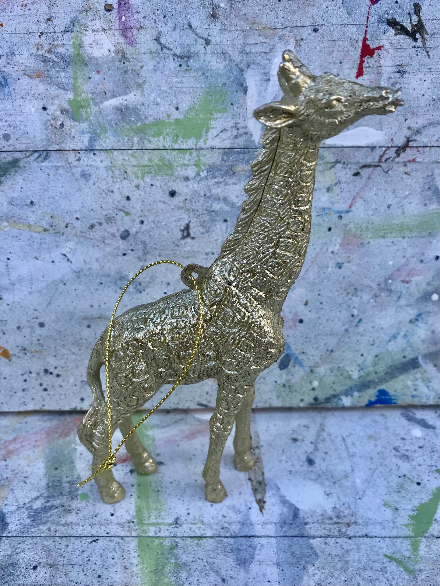 Gold glitter wild animal Christmas decorations