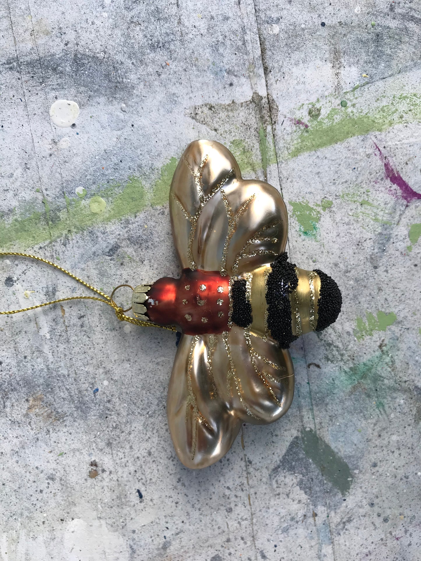 Vintage style bee Christmas decoration
