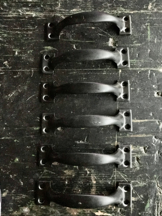 Set of black metal furniture handles - 6 available