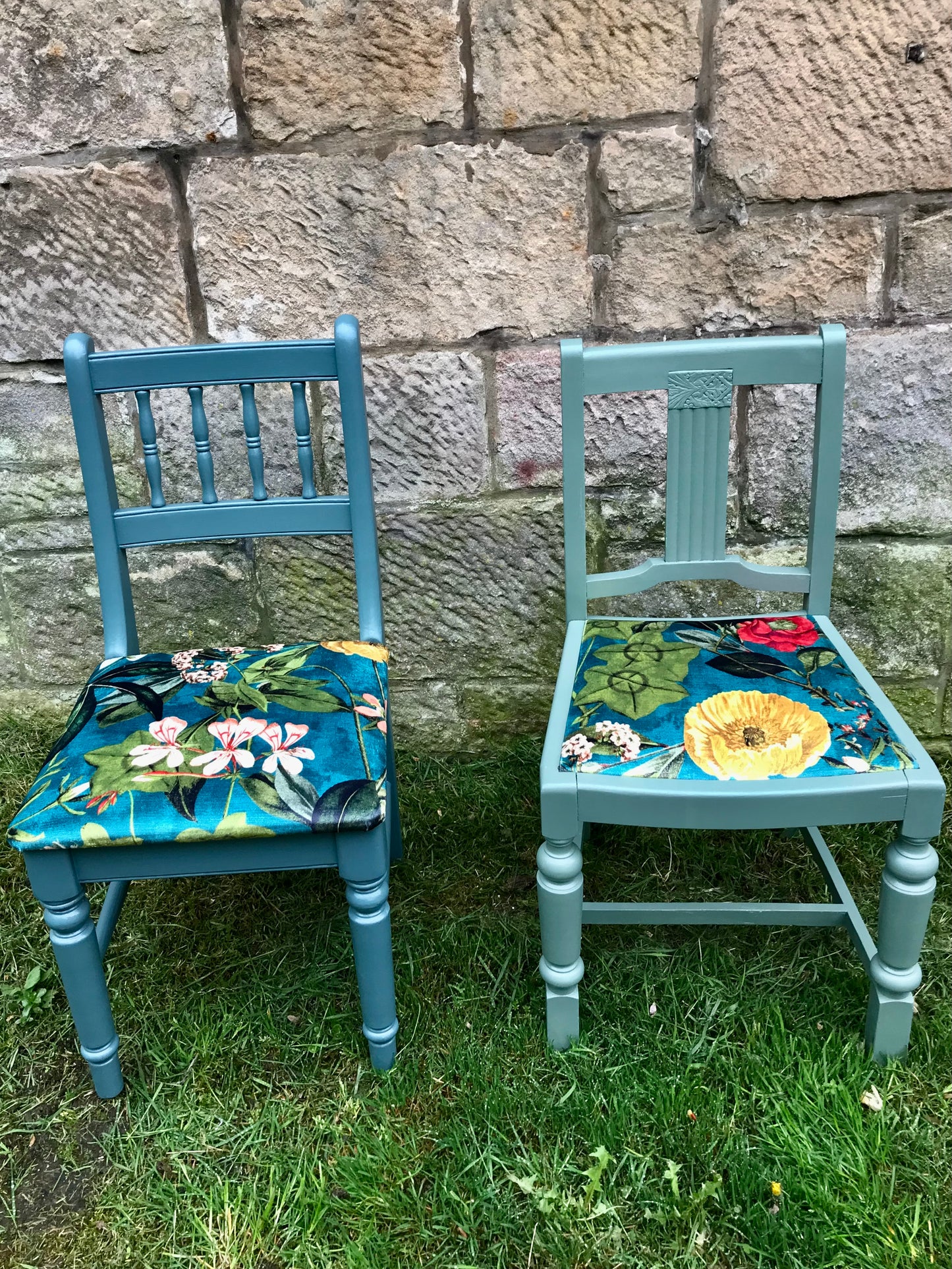 Re-upholstered matching or mismatched vintage dining chairs refinished to order
