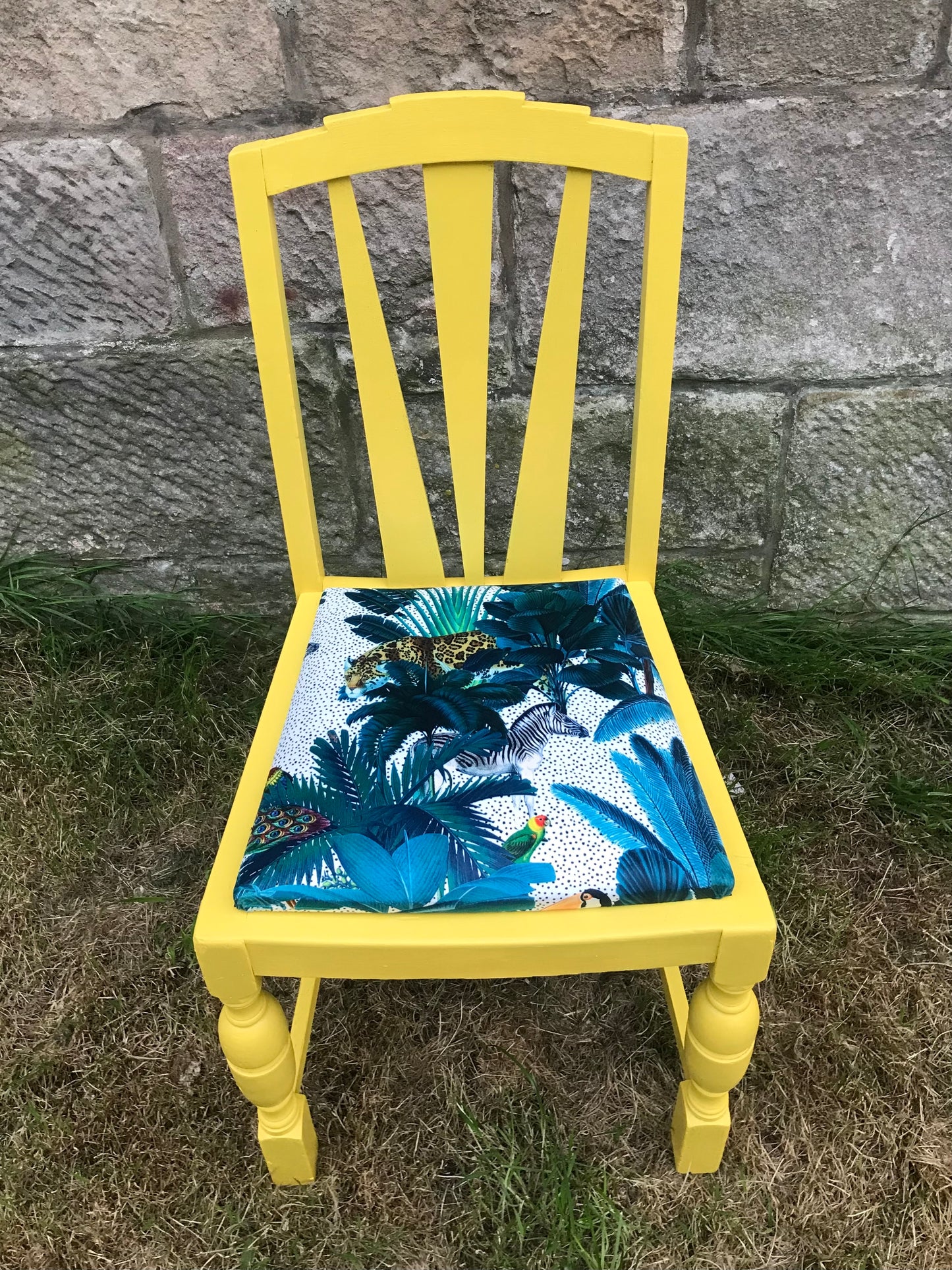 Commission for Sarah - yellow painted vintage chair