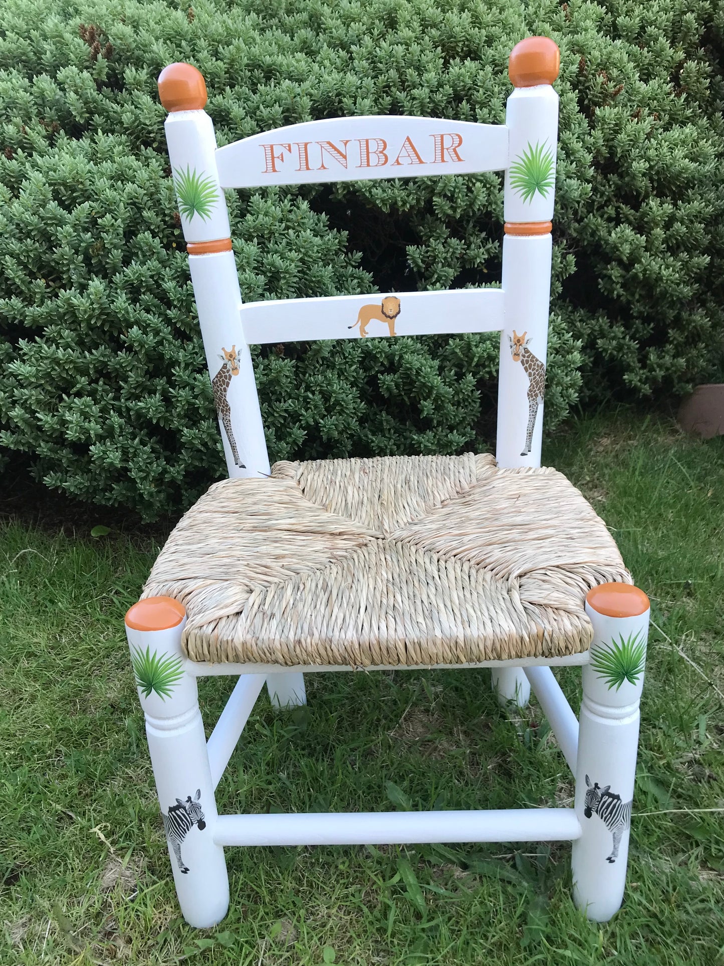 Personalised children's chair - Jungle Safari theme - made to order