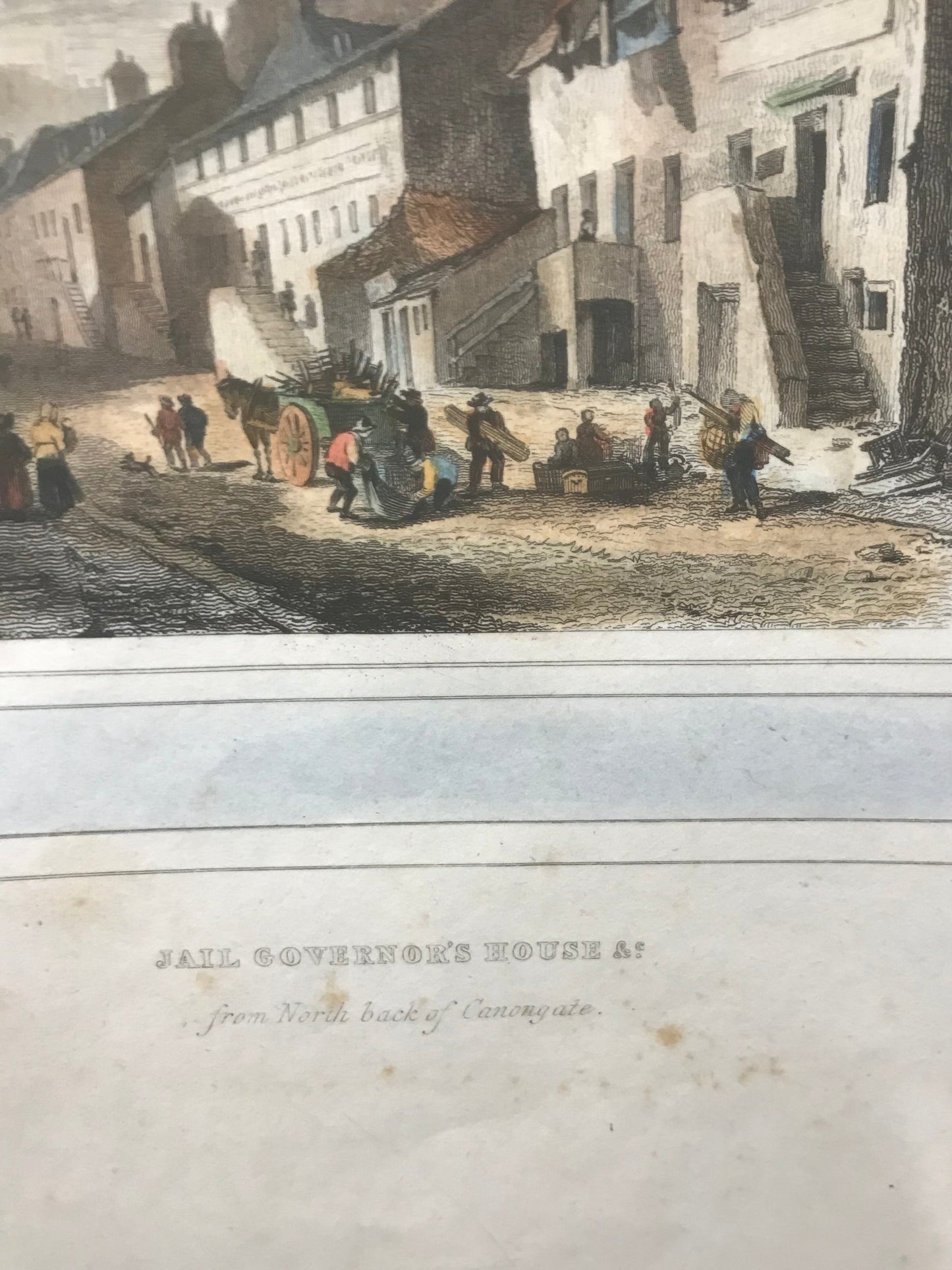 Vintage Print - Jail Governor's House from North Back of Canongate