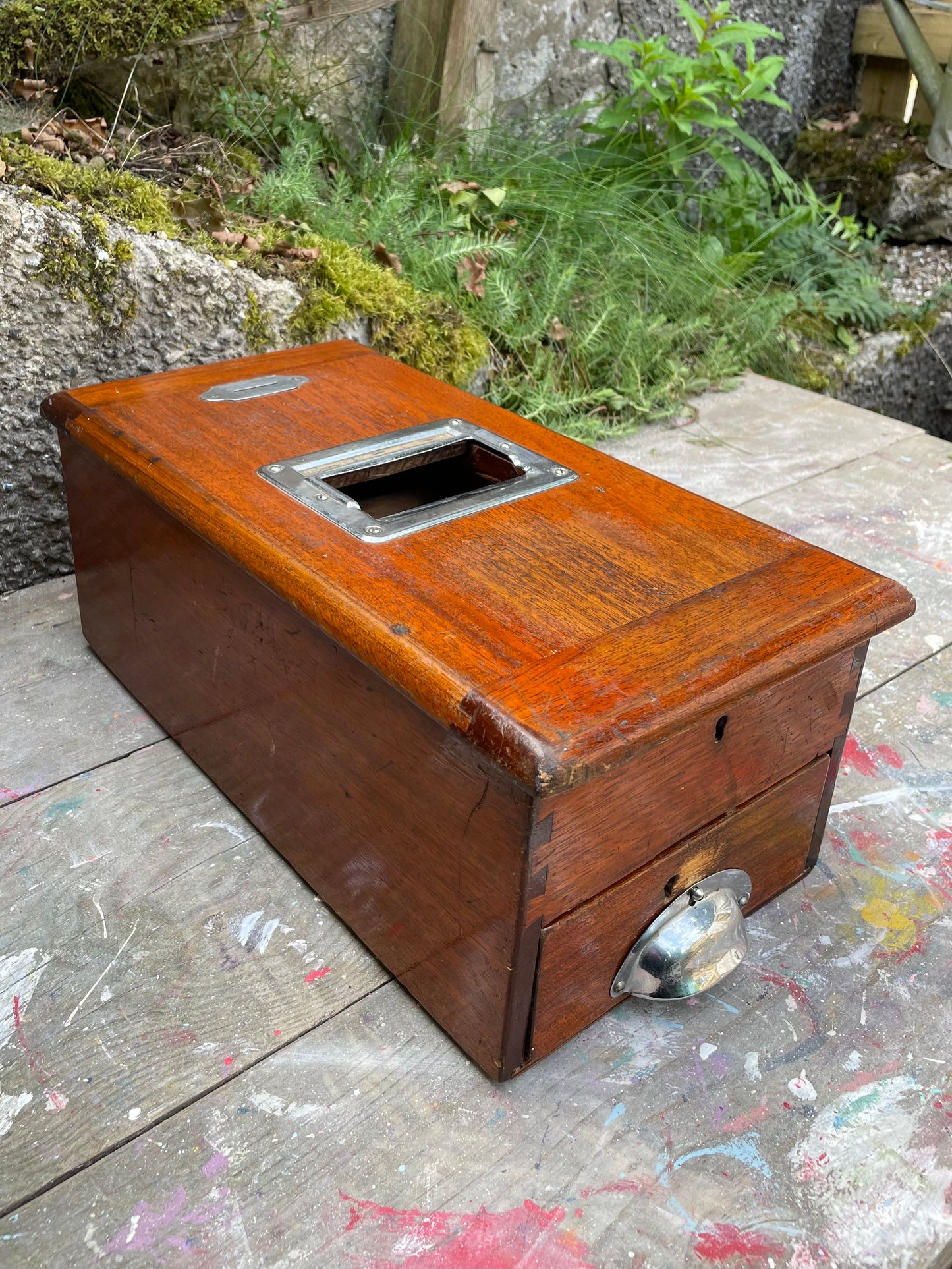 vintage wooden till /. cash register