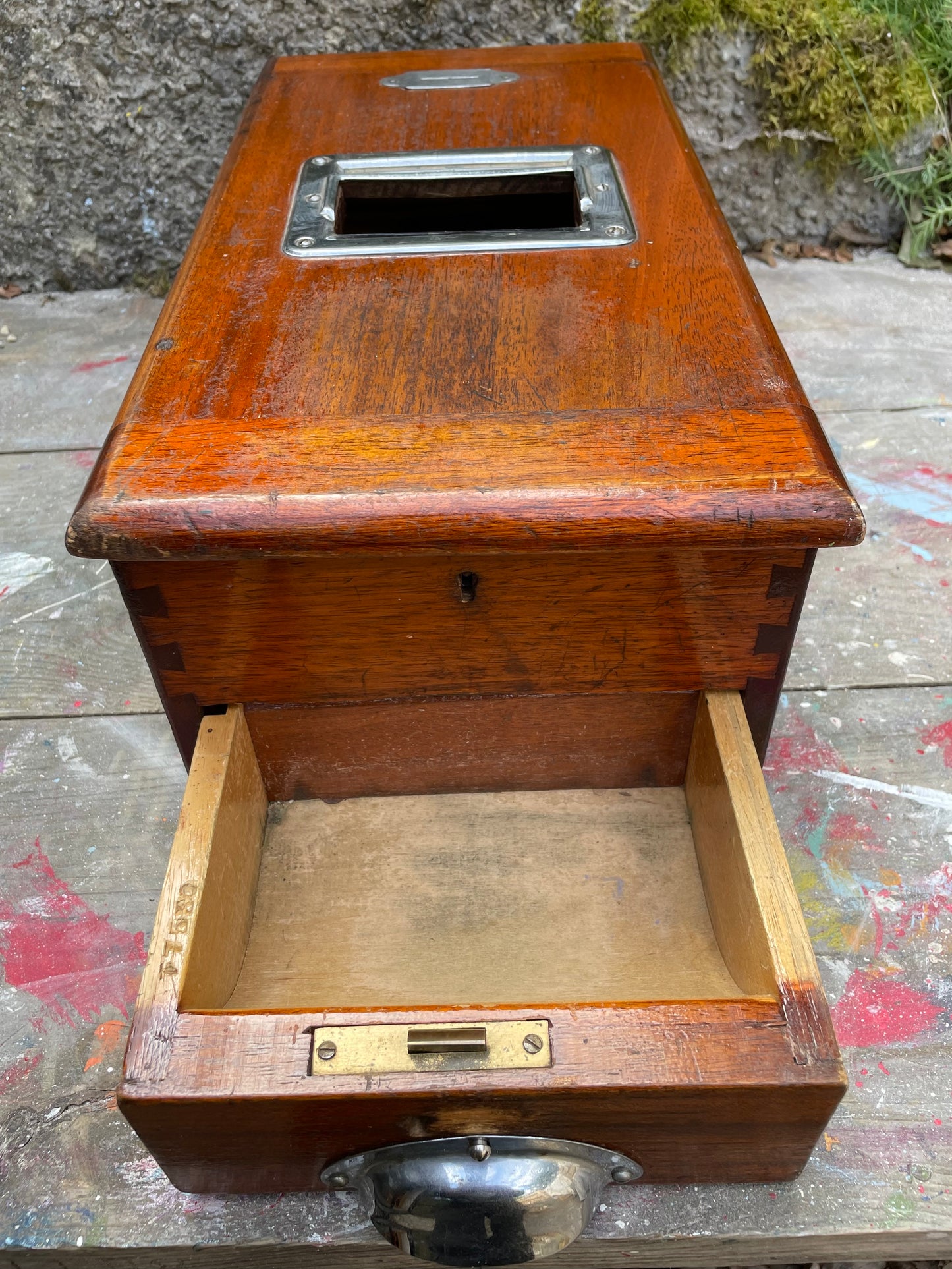 vintage wooden till /. cash register