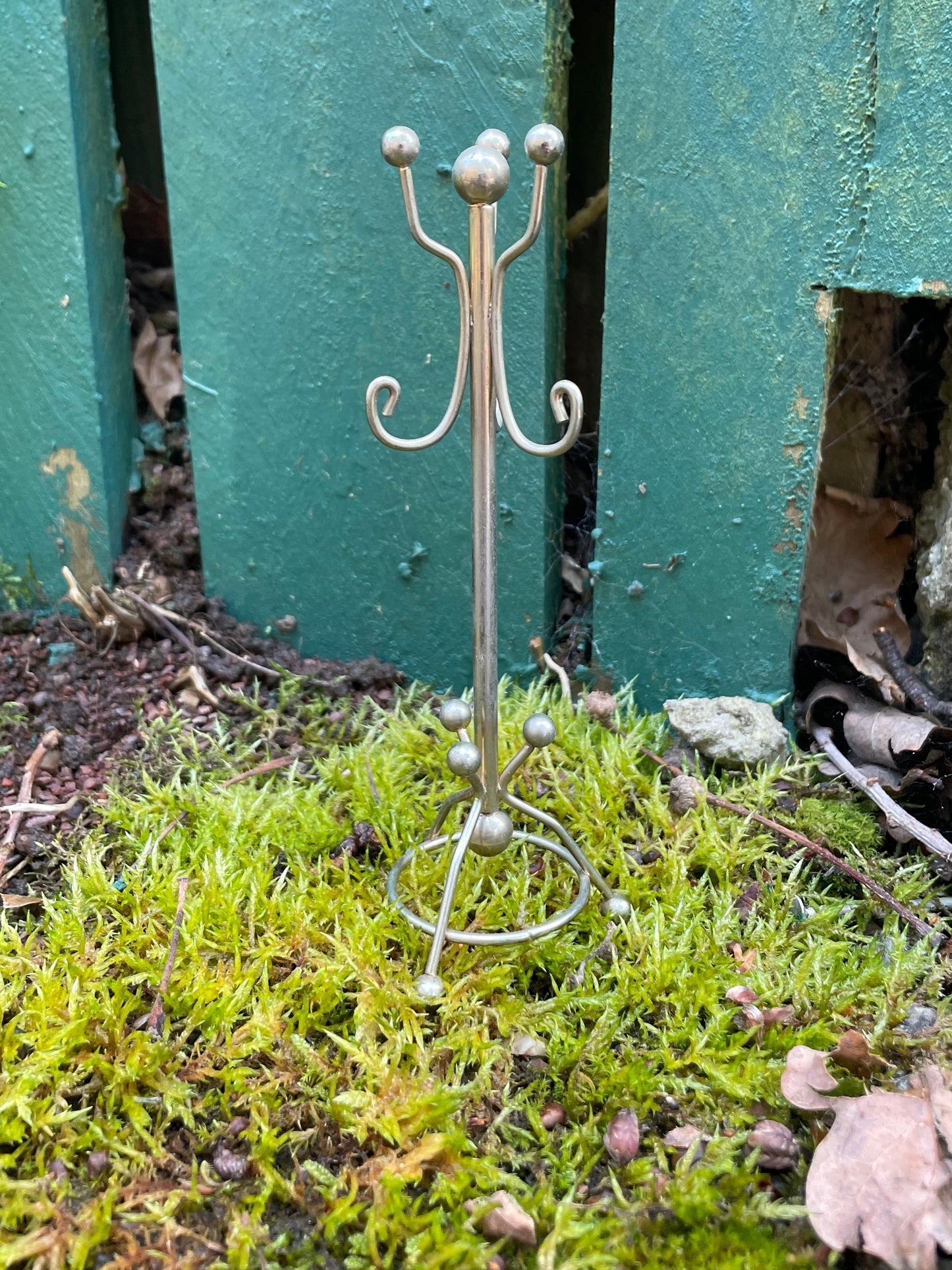Vintage `Dolls House Brass Coat & Hat Stand