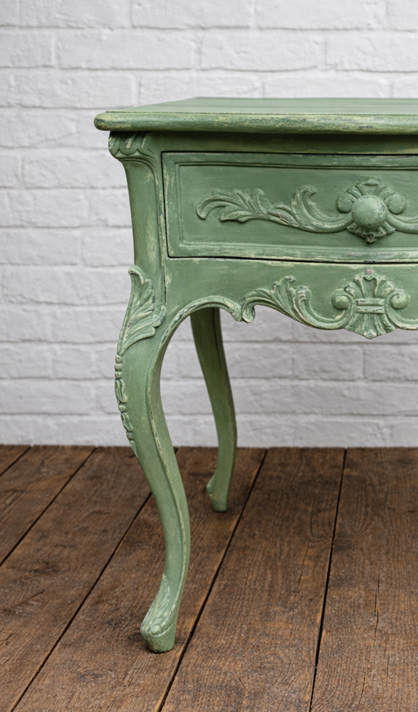New Mahogany reproduction French bedside cabinet painted in Annie Sloan Chalk Paint