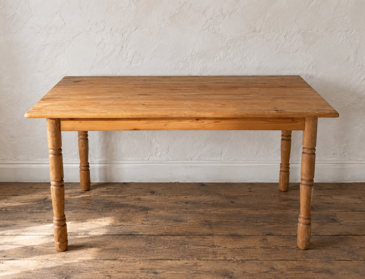 Vintage pine wood dining table available for refurb