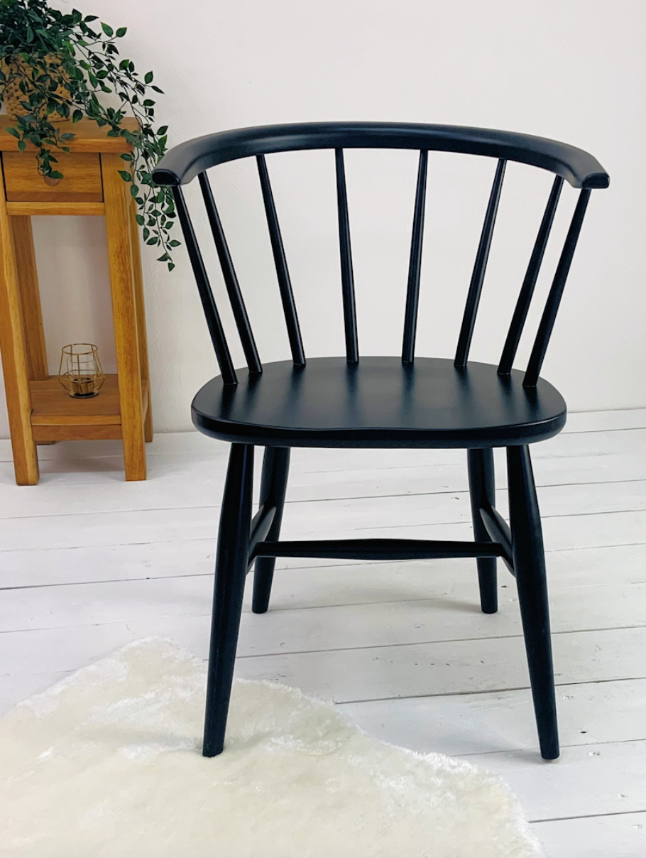 Mid Century Style Solid Beech brand new dining chairs handpainted mismatched - mix them up or have a set