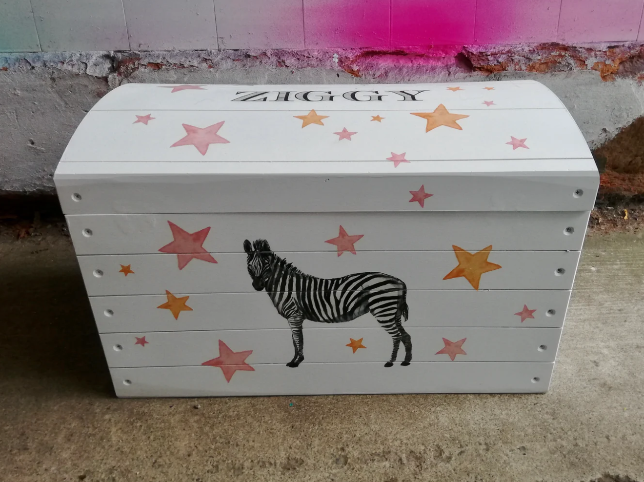 Personalised children's small toy chest - you choose the theme