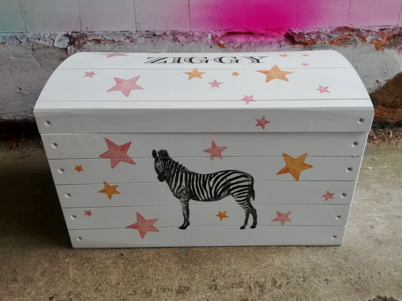 Personalised children's small toy chest -  you choose the theme