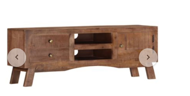 Commission for Margaret - painted mango wood TV unit