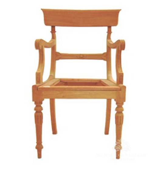 New Reproduction carved traditional mahogany dining chairs available for reupholstery and painting your choice of colour