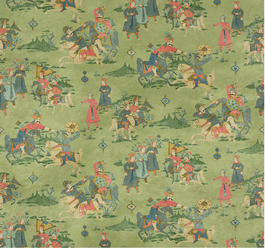Linwood Wild Life Issa Velvet  -  Natural Green