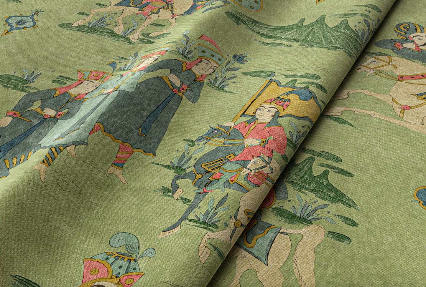 Linwood Wild Life Issa Velvet - Natural Green
