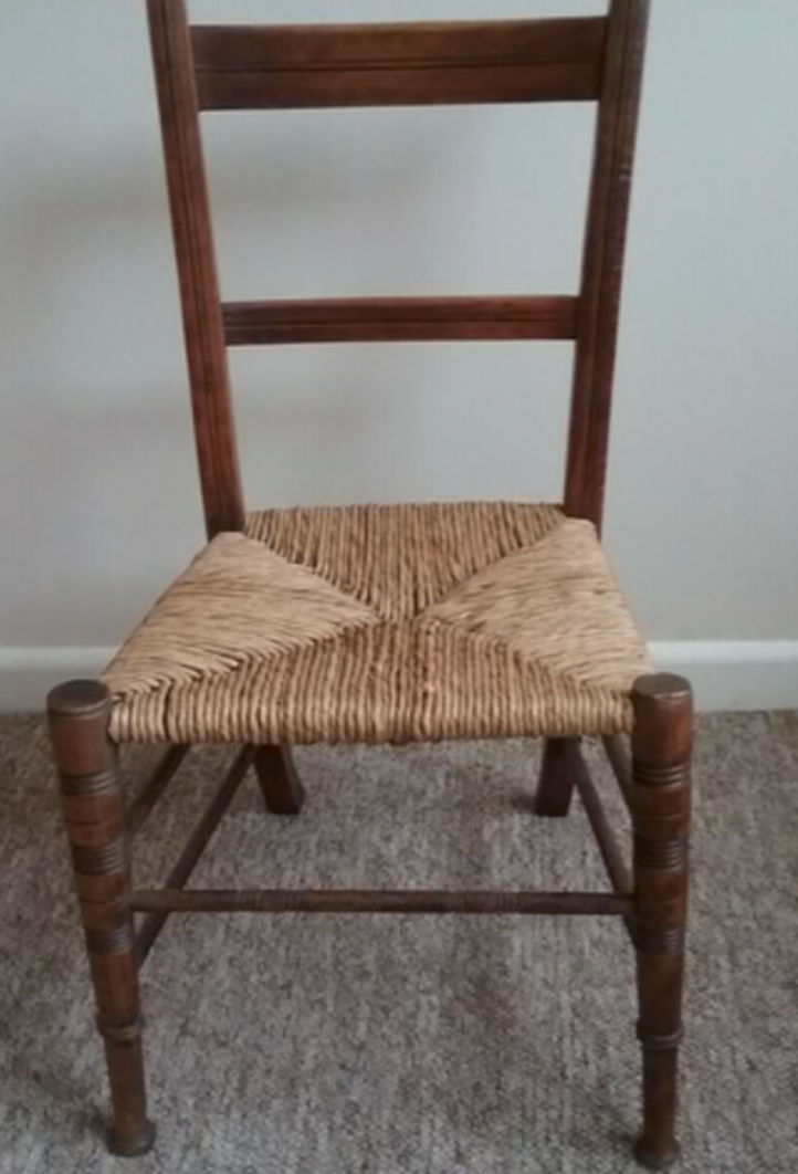 vintage children's chairs with macrame woven seat painted in your choice of colour