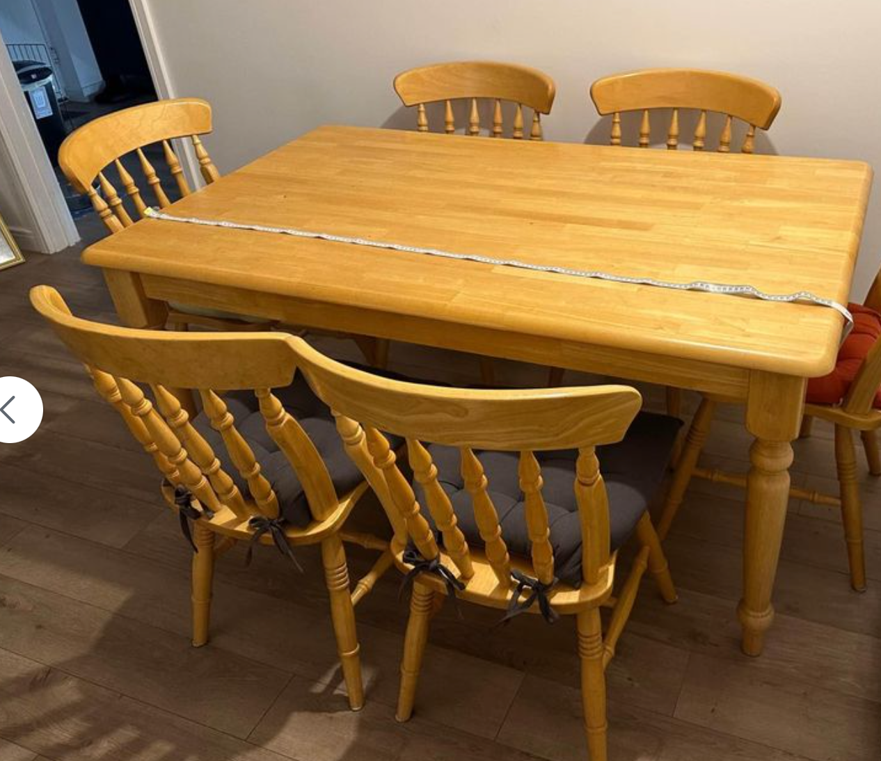 Vintage beech wood dining table - to have it painted please contact me to discuss what you would like.
