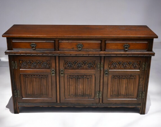 Vintage Old Charm oak sideboard available for painting
