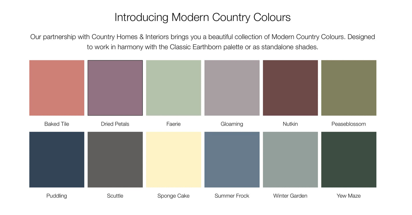 End of Line final stock - Modern country colours Testers - Earthborn Paint - Claypaint - 100ml