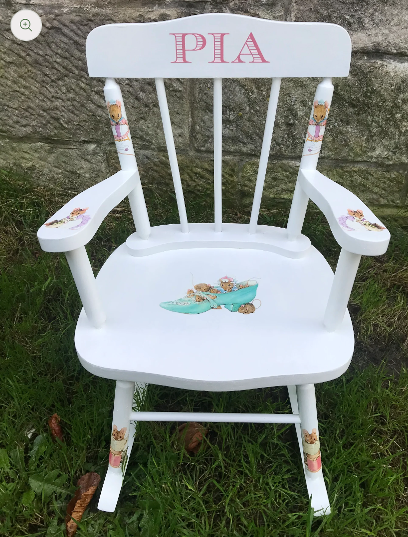 Personalised children's chair - Little Beatrix Potter Mice Theme - made to order
