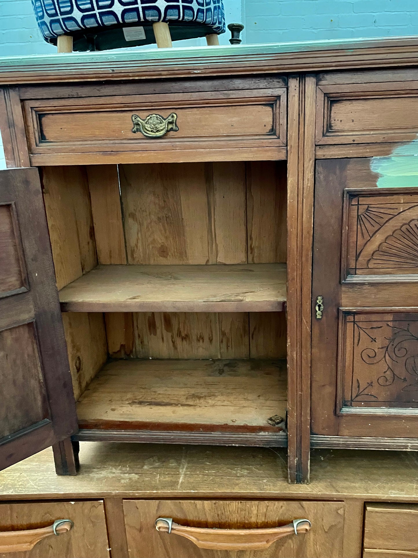 Vintage carved sideboard available for refurb.