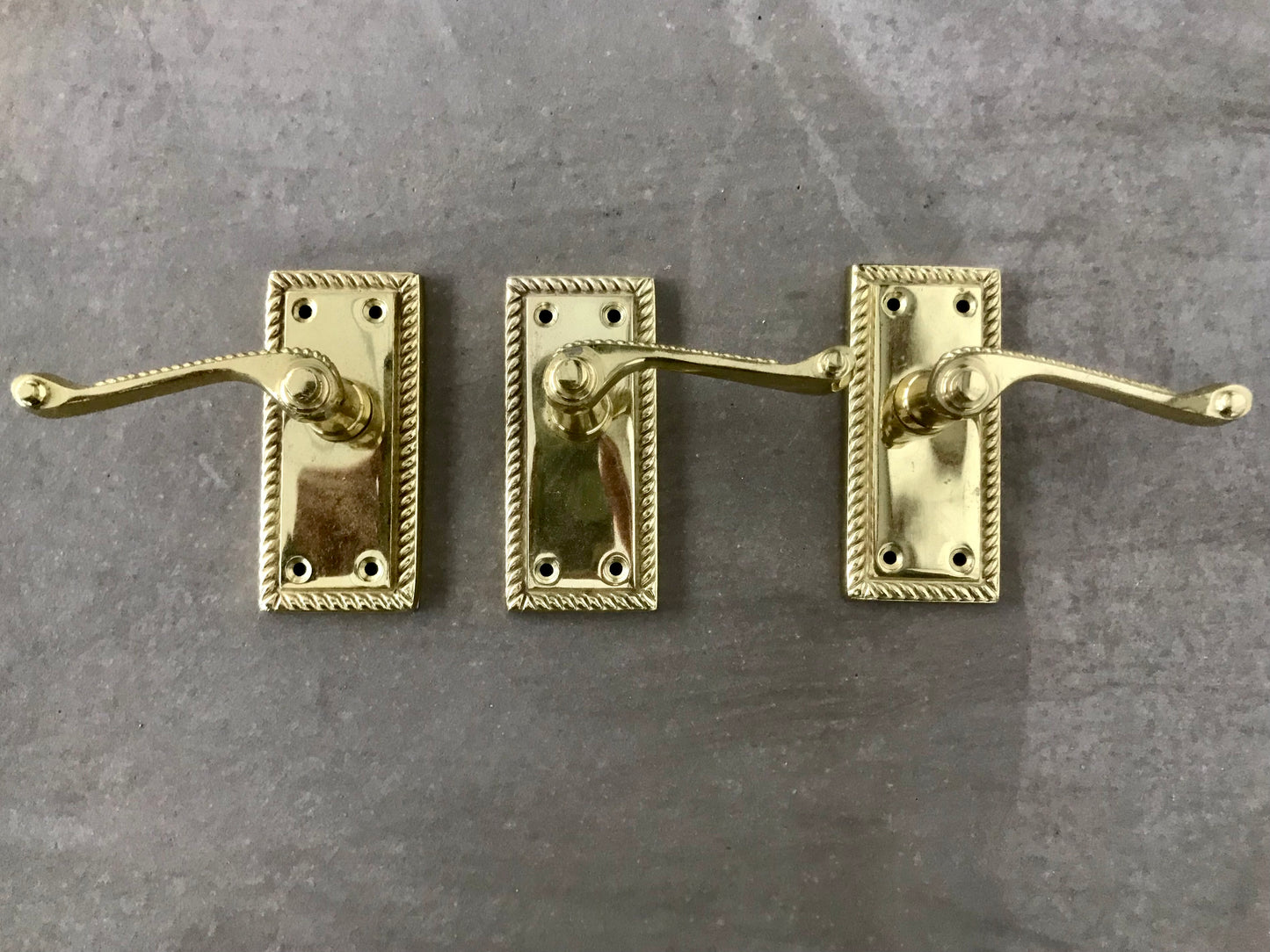 Vintage gold door handles