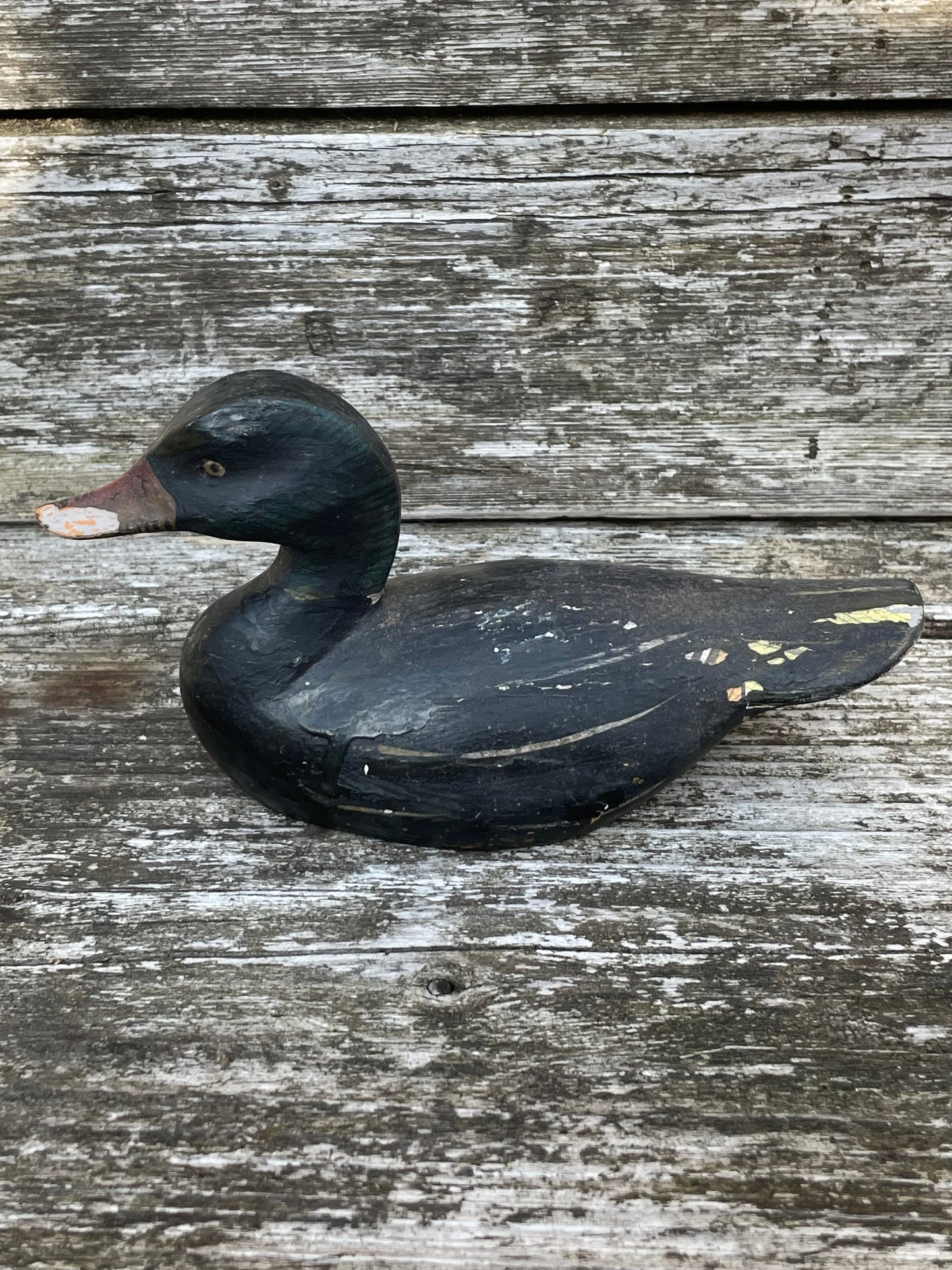 Antique folk art painted decoy duck
