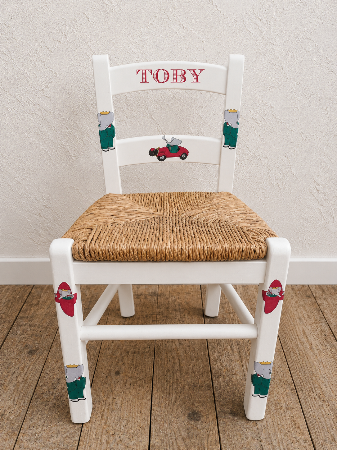 Commission for Angela Barbar the elephant personalised chair