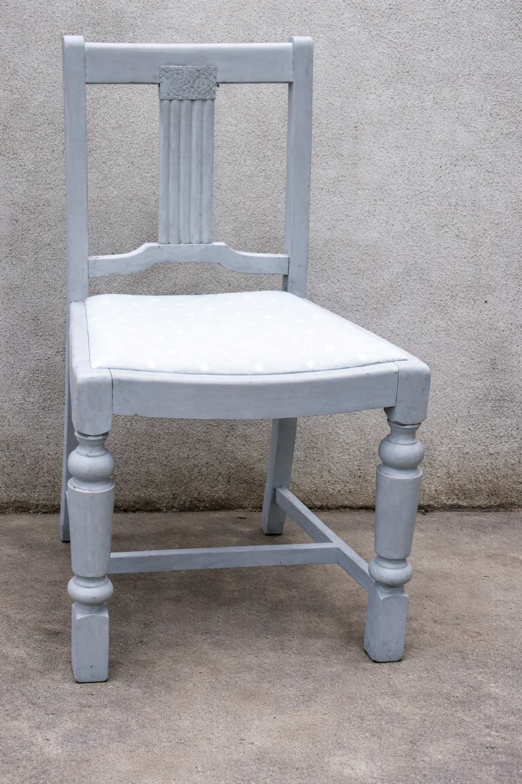 Vintage dining chair available for painting and upholstery