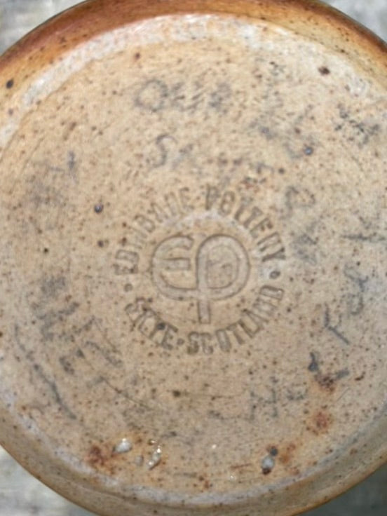 Vintage Edinbane Scottish studio pottery creamer jug from the Isle of Syke