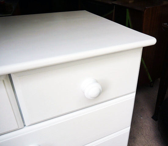 Custom Listing for Pauline hand painted vintage chest of drawers in Fusion MIneral paint casement white