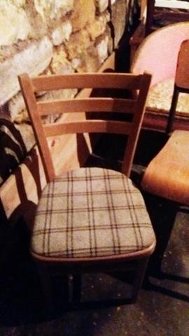 Pair of vintage retro chairs available for reupholstery and painting your choice of colour
