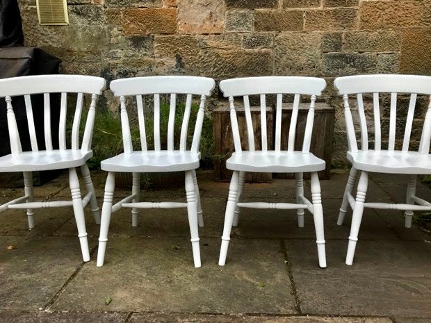 Commission for Kirsteen 4 farmhouse chairs and a monks bench