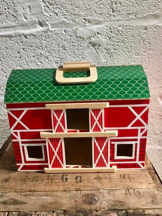 vintage children's wooden toy farm