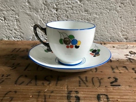 Gorgeous Art Deco set of 4 teacups