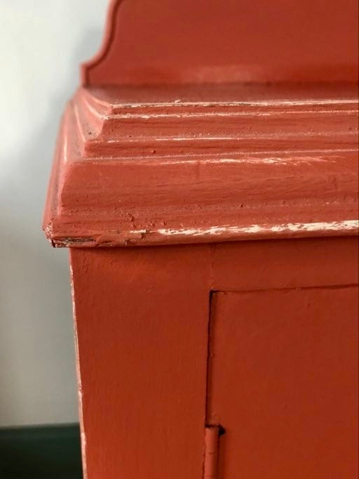 Vintage sideboard painted in deep saffron