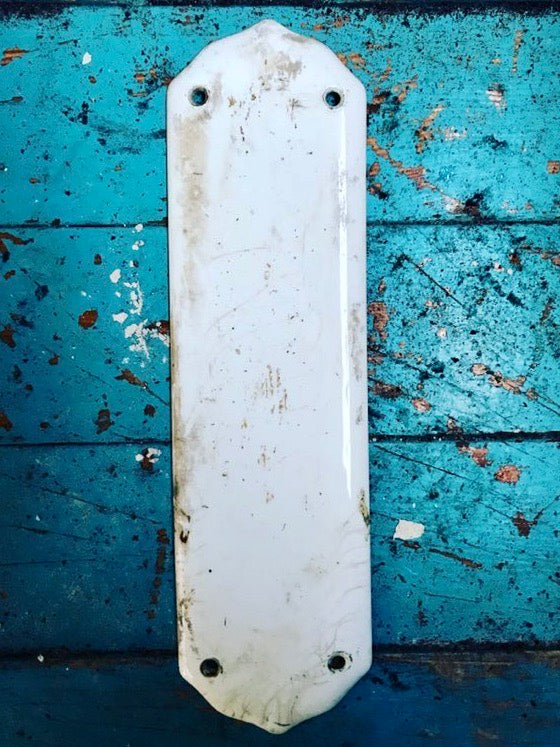 Vintage ceramic door plate