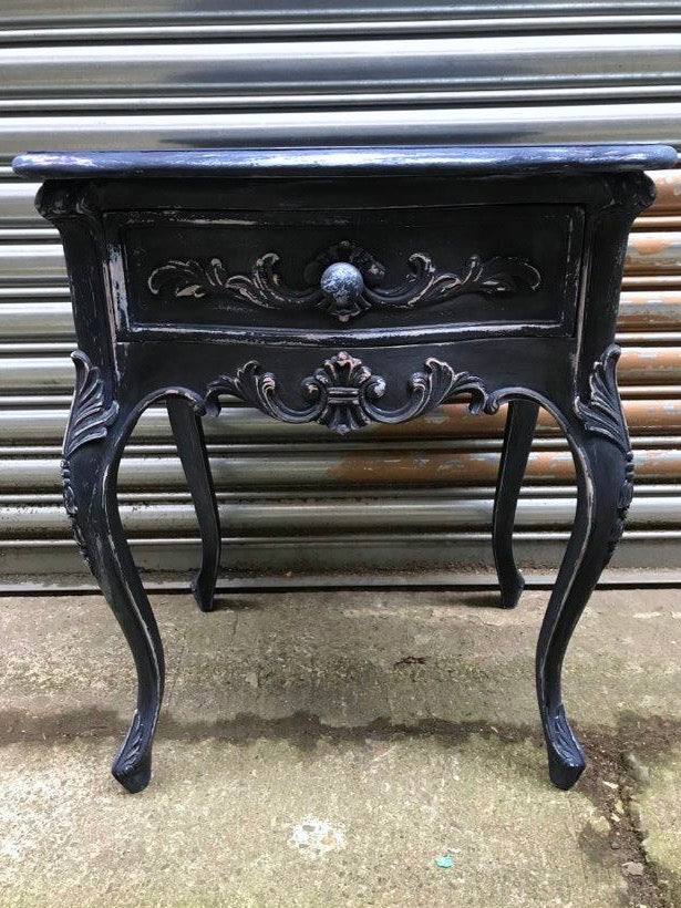 New Mahogany reproduction French bedside cabinet - available for painting to order