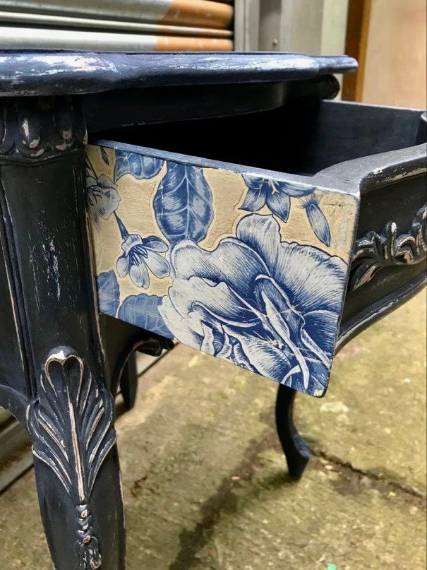 New Mahogany reproduction French bedside cabinet - available for painting to order