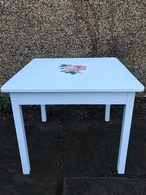 Children's tables - painted to order rose design