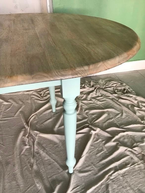 Commission for Julie refurbished oval extending dining table