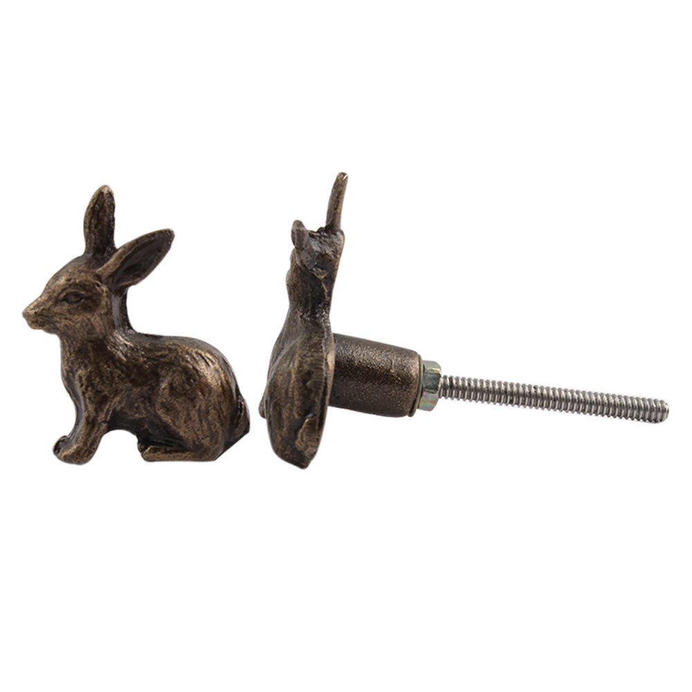 Antique Rabbit Metal Drawer furniture Knobs